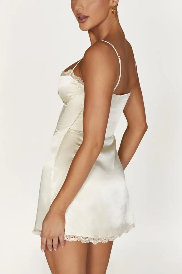 Meshki Mini Dresses Kalila Corset Mini Dress 8211 Ivory Ivory 8211 Women