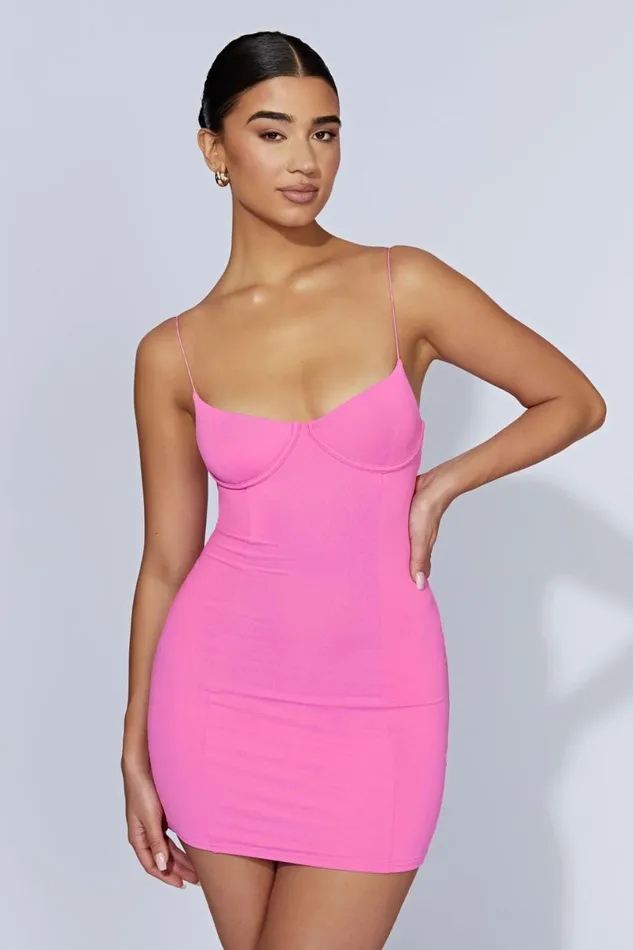 Meshki Mini Dresses Misty Contour Mini Dress 8211 Bubblegum Pink Bubblegumpink 8211 Women Meshki Mini Dresses Misty Contour Mini Dress 8211 Bubblegum Pink Bubblegumpink 8211 Women