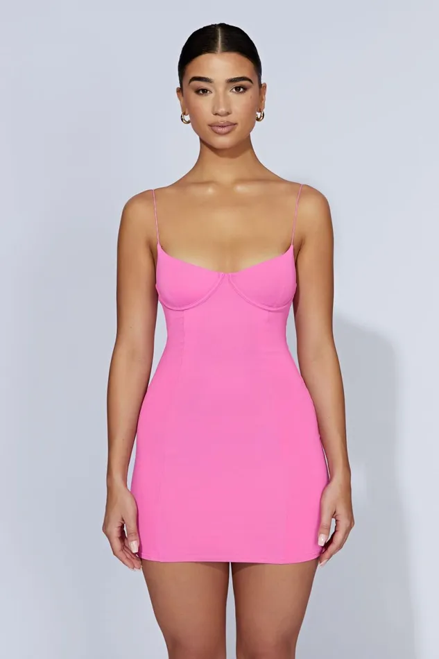 Meshki Mini Dresses Misty Contour Mini Dress 8211 Bubblegum Pink Bubblegumpink 8211 Women
