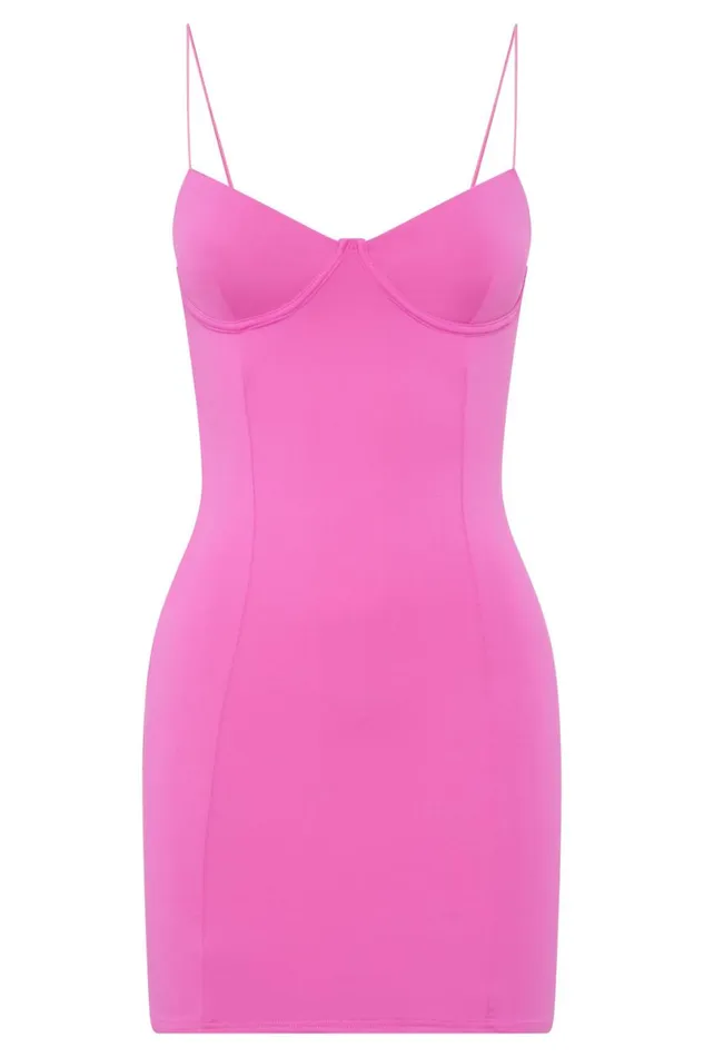 Meshki Mini Dresses Misty Contour Mini Dress 8211 Bubblegum Pink Bubblegumpink 8211 Women