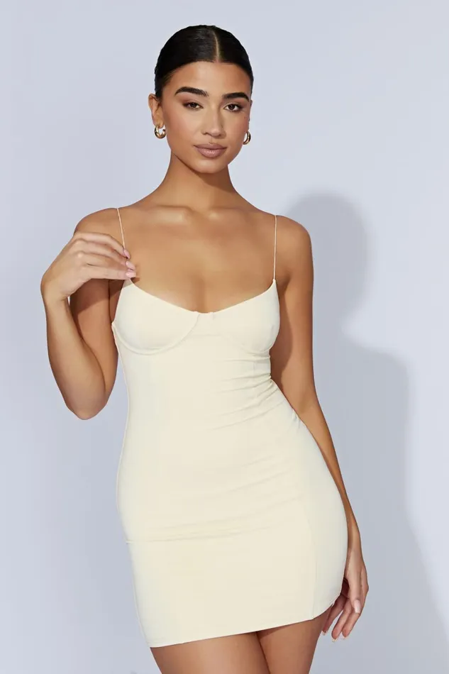 Meshki Mini Dresses Misty Contour Mini Dress 8211 Cream Cream 8211 Women