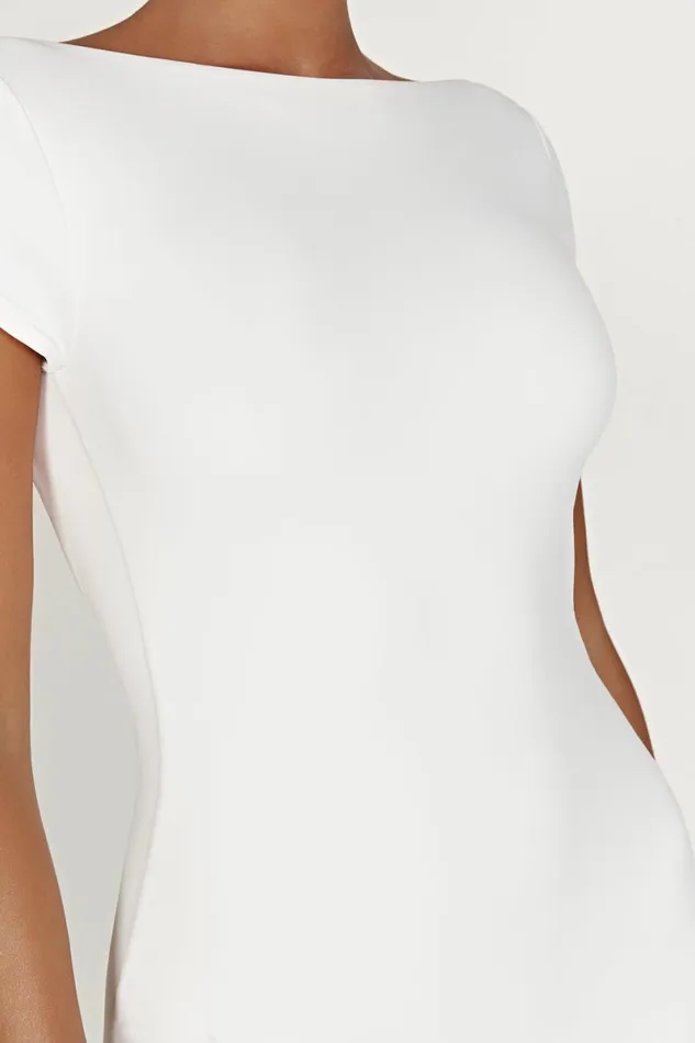 Meshki Mini Dresses Reyna Recycled Nylon Backless Mini Dress 8211 White White 8211 Women