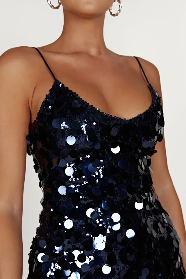 Meshki Mini Dresses Romilly Sequin Mini Dress 8211 Midnight Navy Midnightnavy 8211 Women