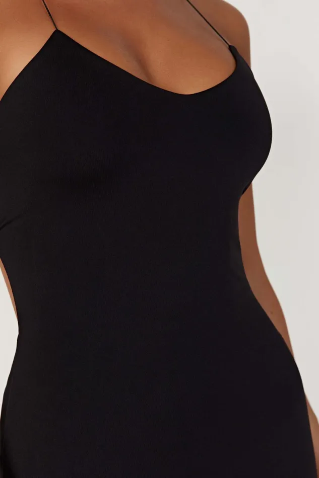 Meshki Mini Dresses Sabine Recycled Nylon Mini Backless Dress 8211 Black Black 8211 Women
