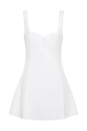 Meshki Mini Dresses Tandie Linen Flare Mini Dress 8211 White White 8211 Women