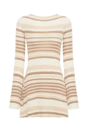 Meshki Mini Dresses Zahra Long Sleeve Open Back Mini Knit Dress 8211 Cream Cream 8211 Women Meshki Mini Dresses Zahra Long Sleeve Open Back Mini Knit Dress 8211 Cream Cream 8211 Women