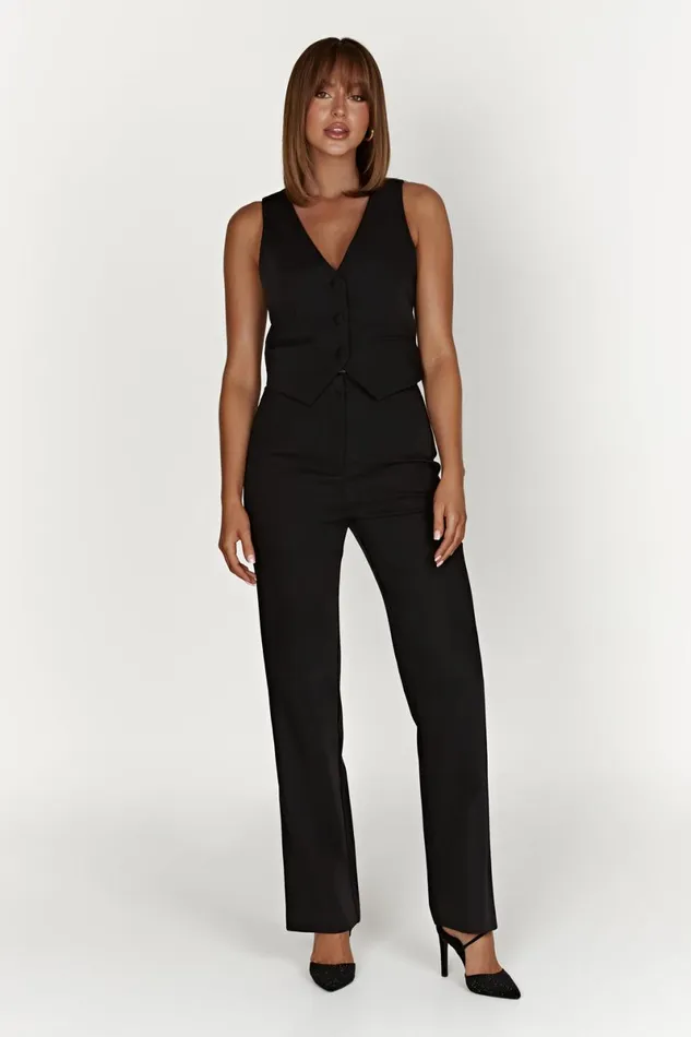 Meshki Pants Allanah Straight Leg Pant 8211 Black Black 8211 Women