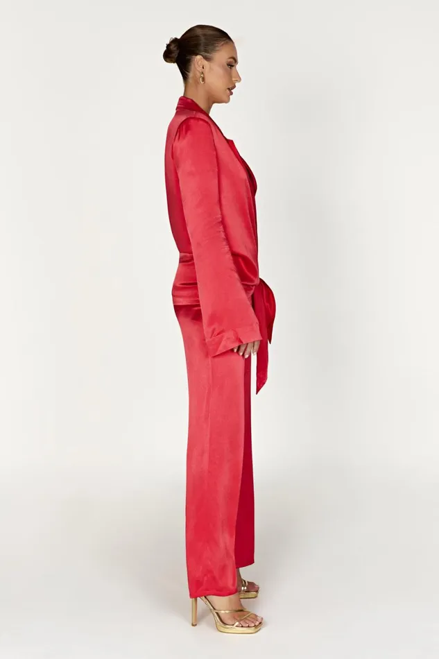 Meshki Pants Aspyn Satin Pants 8211 Red Red 8211 Women