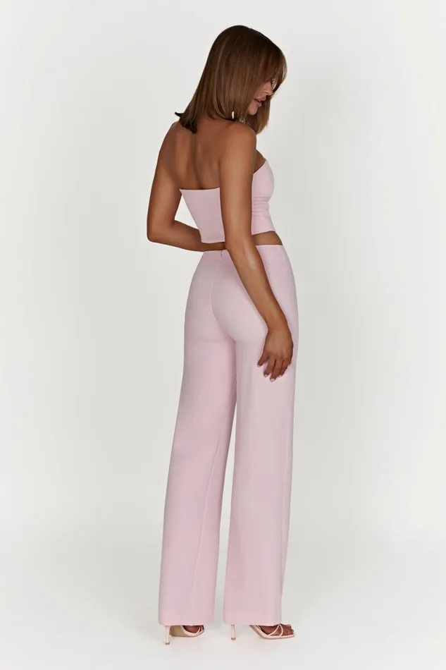 Meshki Pants Laurie Low Rise Suiting Pant 8211 Blush Pink Blushpink 8211 Women