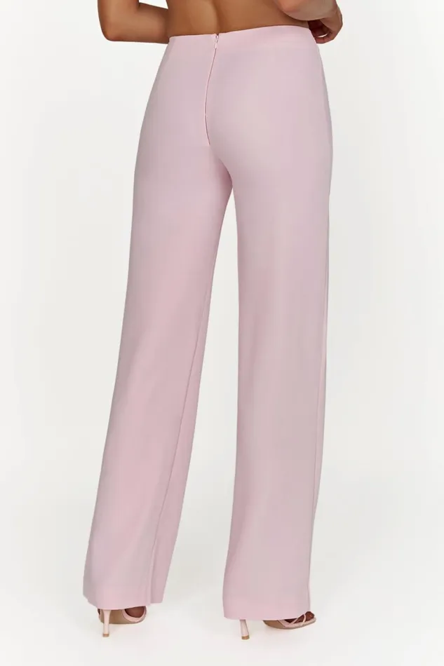 Meshki Pants Laurie Low Rise Suiting Pant 8211 Blush Pink Blushpink 8211 Women