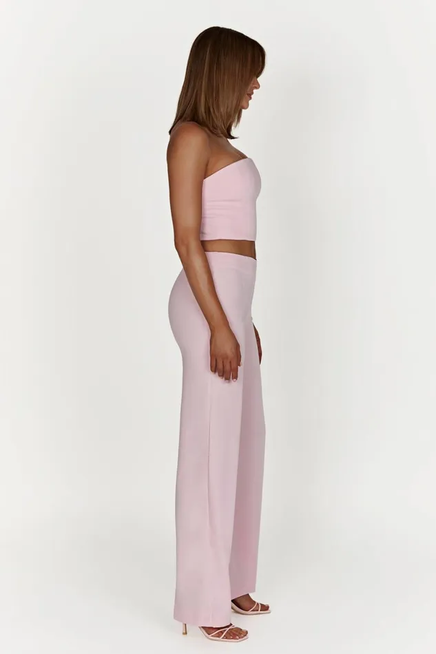 Meshki Pants Laurie Low Rise Suiting Pant 8211 Blush Pink Blushpink 8211 Women