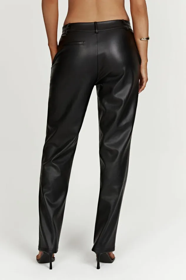 Meshki Pants Matilda Slouchy Low Rise Faux Leather Pant 8211 Black Black 8211 Women Meshki Pants Matilda Slouchy Low Rise Faux Leather Pant 8211 Black Black 8211 Women