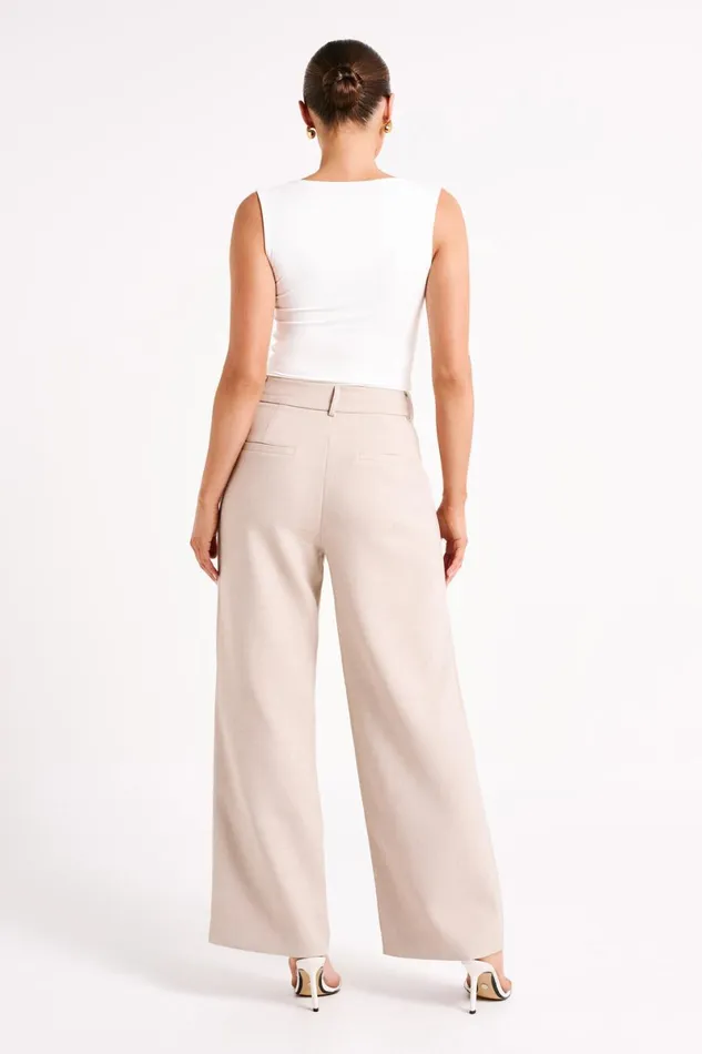 Meshki Pants Natalie Textured Wide Leg Pant 8211 Natural Natural 8211 Women