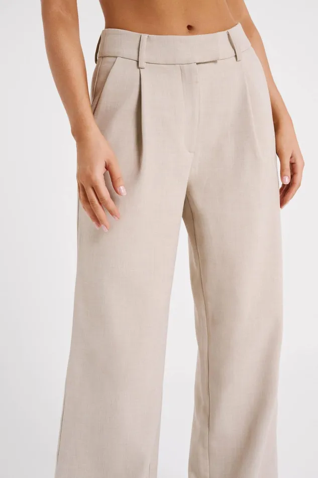 Meshki Pants Natalie Textured Wide Leg Pant 8211 Natural Natural 8211 Women