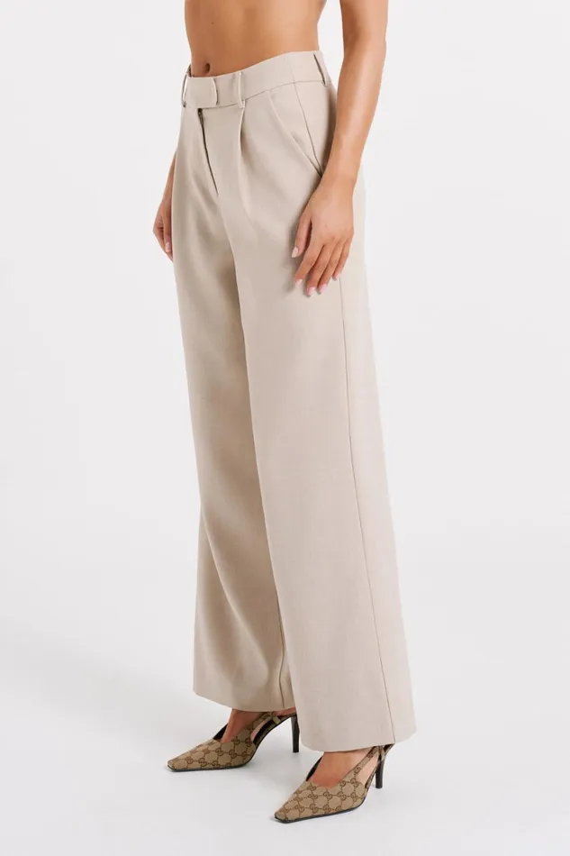 Meshki Pants Natalie Textured Wide Leg Pant 8211 Natural Natural 8211 Women
