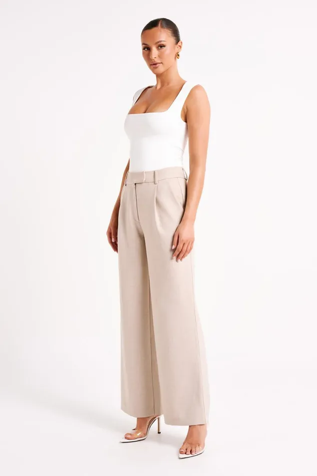 Meshki Pants Natalie Textured Wide Leg Pant 8211 Natural Natural 8211 Women