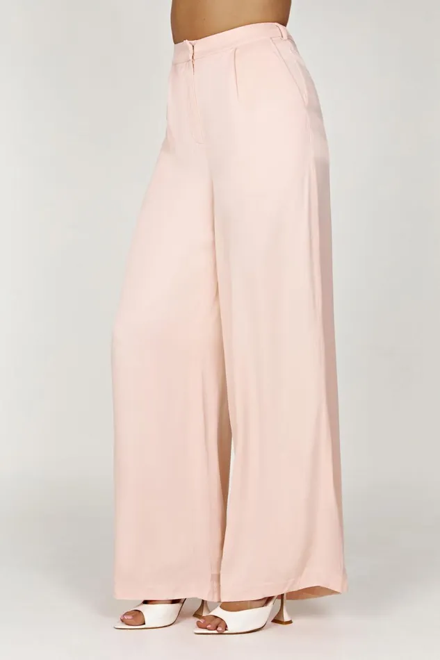 Meshki Pants Nour Satin Wide Leg Pant 8211 Apricot Apricot 8211 Women
