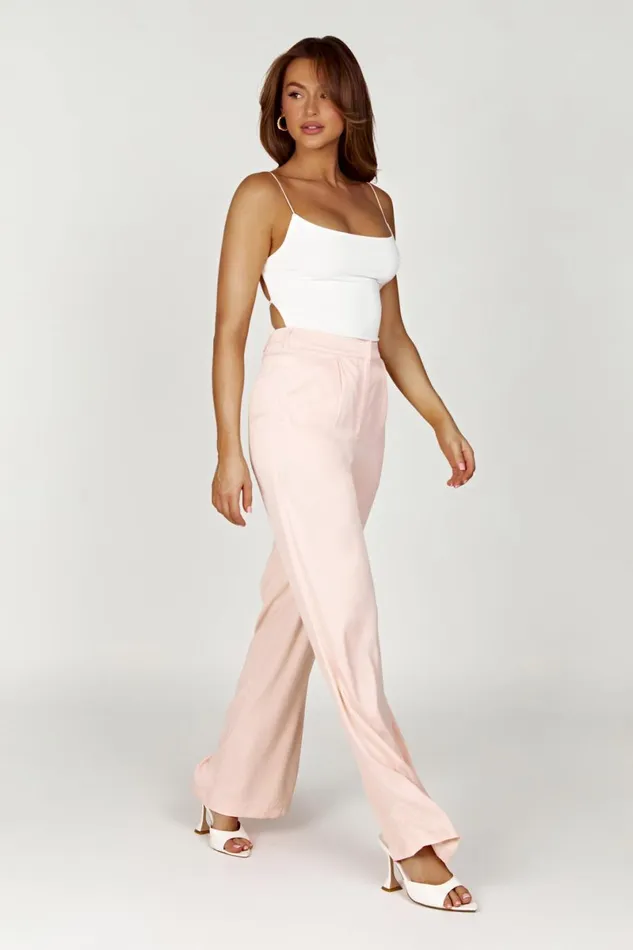 Meshki Pants Nour Satin Wide Leg Pant 8211 Apricot Apricot 8211 Women