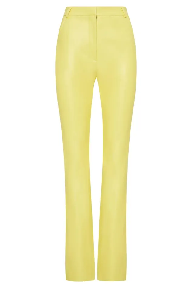 Meshki Pants Tyra Straight Leg Faux Leather Pants 8211 Lemon Lemon 8211 Women Meshki Pants Tyra Straight Leg Faux Leather Pants 8211 Lemon Lemon 8211 Women