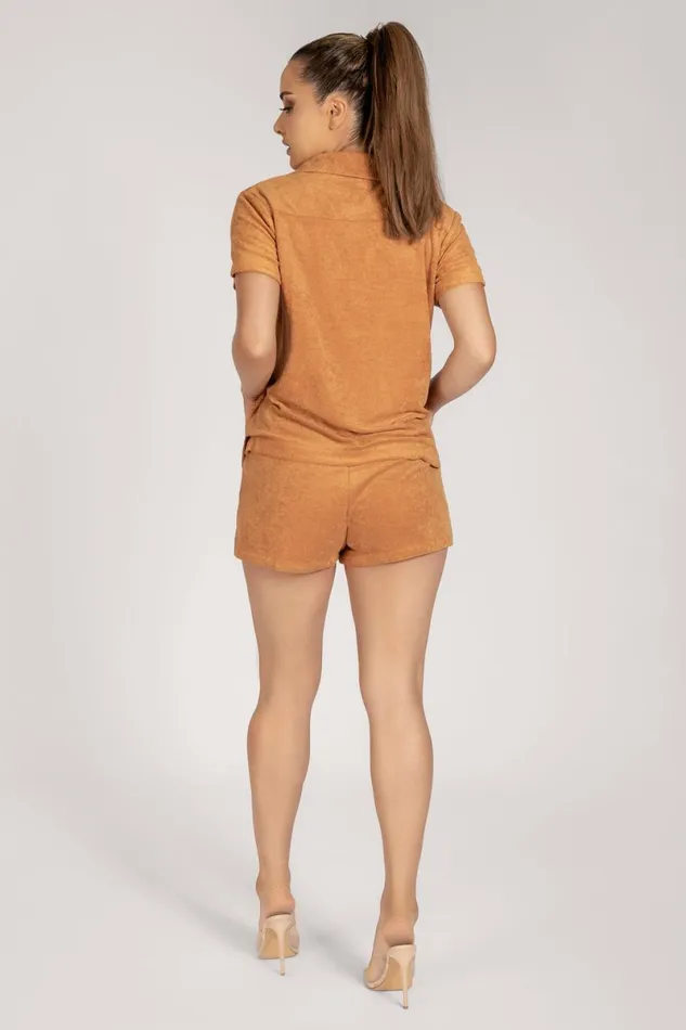Meshki Short Sleeve Tops Marina Terry Towelling Long Shirt 8211 Biscuit Biscuit 8211 Women Meshki Short Sleeve Tops Marina Terry Towelling Long Shirt 8211 Biscuit Biscuit 8211 Women
