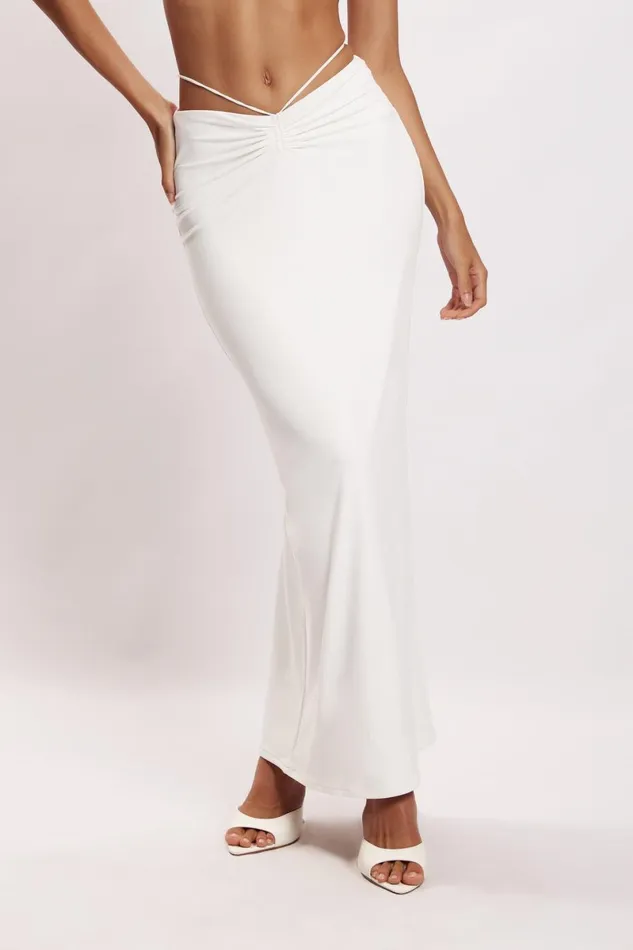 Meshki Skirts Amber Ruched Maxi Skirt 8211 White White 8211 Women Meshki Skirts Amber Ruched Maxi Skirt 8211 White White 8211 Women