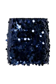 Meshki Skirts Dinah Sequin Low Rise Mini Skirt 8211 Midnight Navy Midnight Navy 8211 Women