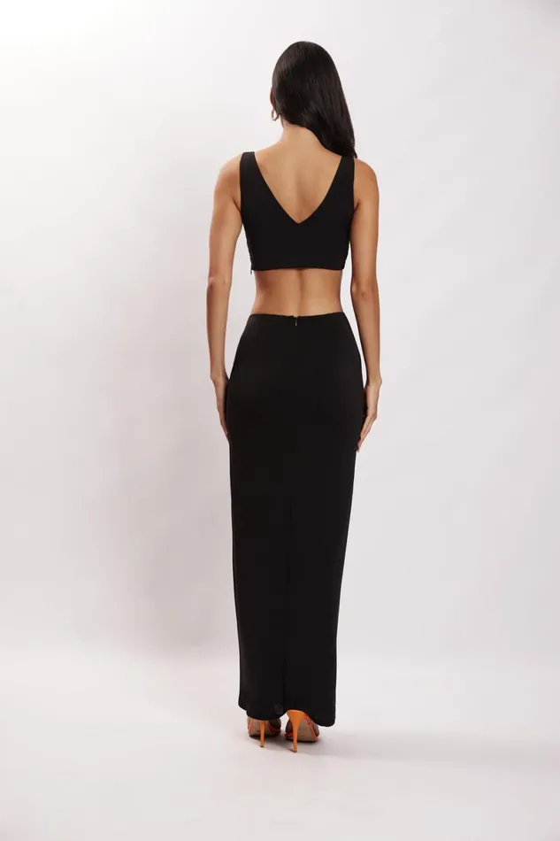 Meshki Skirts Jacqui Side Split Maxi Skirt 8211 Black Black 8211 Women Meshki Skirts Jacqui Side Split Maxi Skirt 8211 Black Black 8211 Women