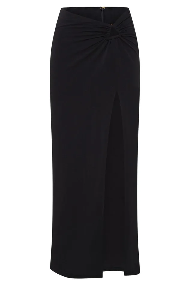 Meshki Skirts Jacqui Side Split Maxi Skirt 8211 Black Black 8211 Women Meshki Skirts Jacqui Side Split Maxi Skirt 8211 Black Black 8211 Women