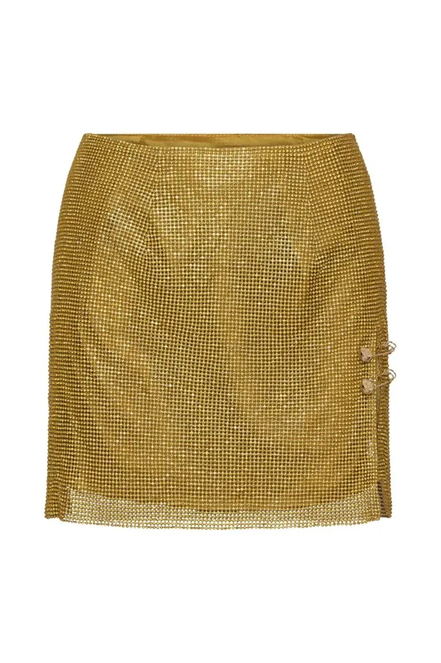 Meshki Skirts Marlena Glomesh Mini Skirt 8211 Chartreuse Chartreuse 8211 Women