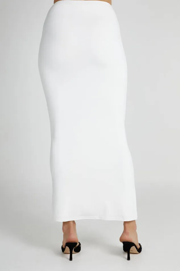 Meshki Skirts Olympia Recycled Nylon Fishtail Maxi Skirt 8211 White White 8211 Women