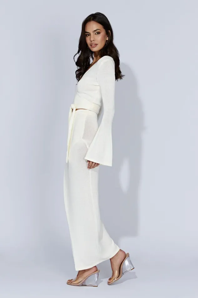 Meshki Skirts Petra Knit Split Maxi Skirt 8211 Off White Offwhite 8211 Women Meshki Skirts Petra Knit Split Maxi Skirt 8211 Off White Offwhite 8211 Women