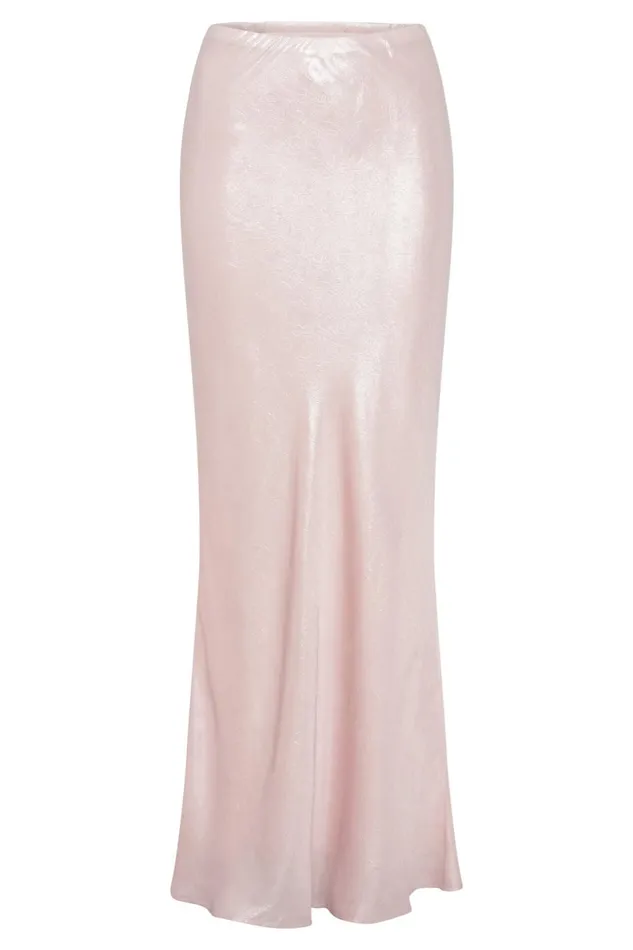 Meshki Skirts Raine Satin Maxi Skirt 8211 Blush Pink Blushpink 8211 Women