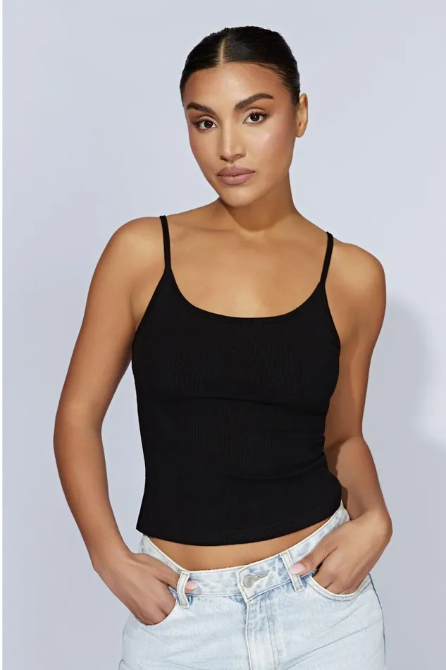 Meshki Sleeveless Tops Alexis Ribbed Cami Longline Top 8211 Black Black 8211 Women Meshki Sleeveless Tops Alexis Ribbed Cami Longline Top 8211 Black Black 8211 Women