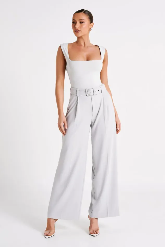 Meshki Sleeveless Tops Linley Recycled Nylon Long Line Top 8211 Ice Grey Icegrey 8211 Women