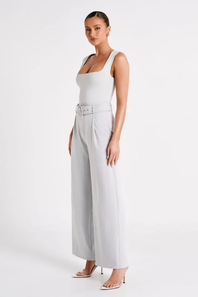 Meshki Sleeveless Tops Linley Recycled Nylon Long Line Top 8211 Ice Grey Icegrey 8211 Women