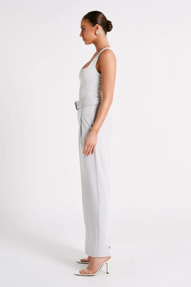Meshki Sleeveless Tops Linley Recycled Nylon Long Line Top 8211 Ice Grey Icegrey 8211 Women