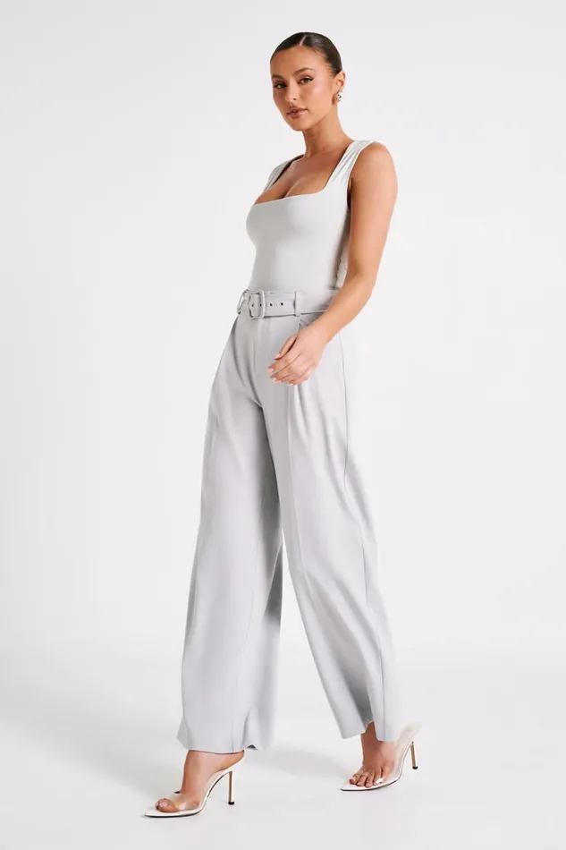 Meshki Sleeveless Tops Linley Recycled Nylon Long Line Top 8211 Ice Grey Icegrey 8211 Women