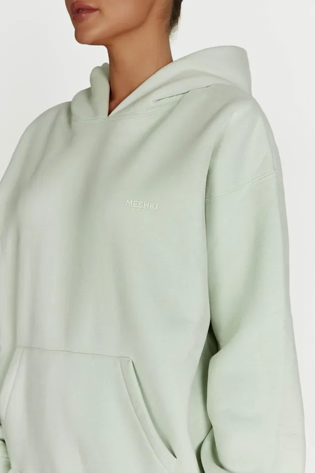 Meshki Sweaters and Hoodies Bernie Oversized Unisex Hoodie 8211 Light Sage Lightsage 8211 Women