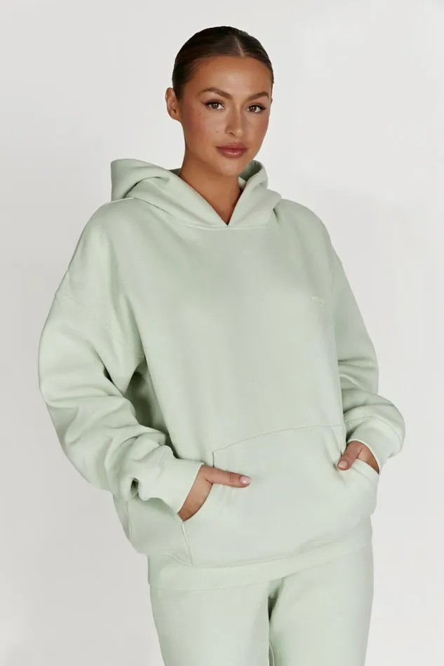 Meshki Sweaters and Hoodies Bernie Oversized Unisex Hoodie 8211 Light Sage Lightsage 8211 Women