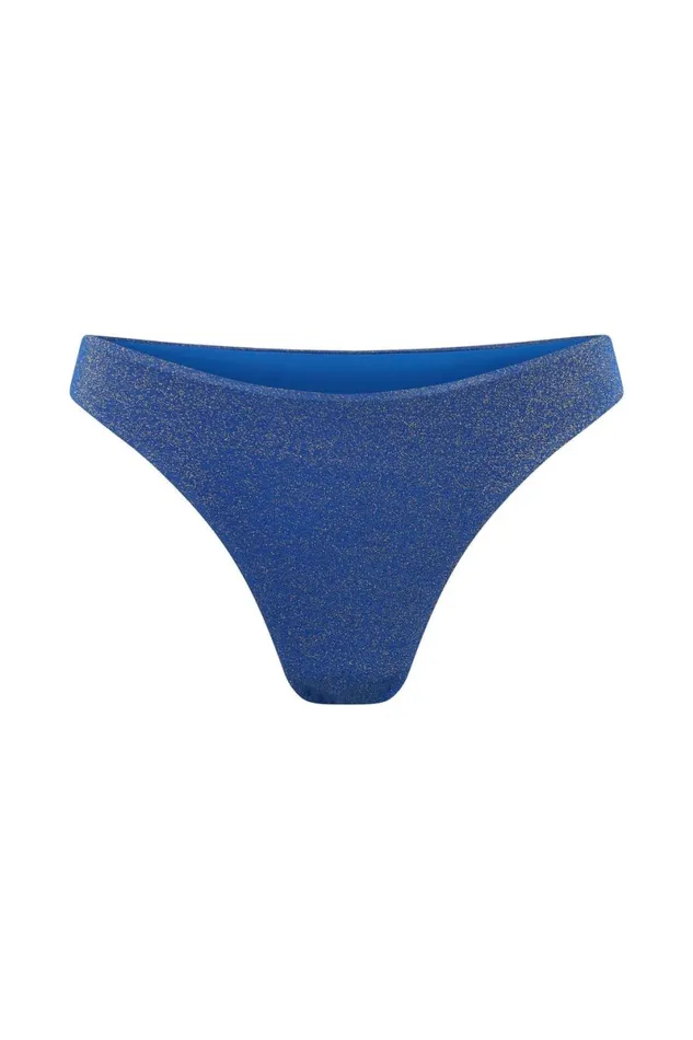 Meshki Swimwear Bambi Cheeky Cut Bikini Bottoms 8211 Cobalt Sparkle Cobaltsparkle 8211 Women