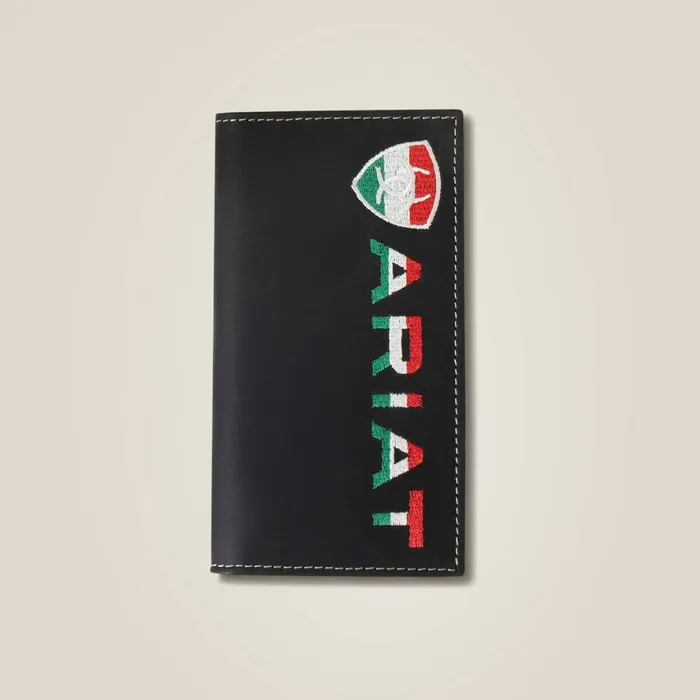 Mexico Logo Rodeo Wallet Brown Men Ariat Bags and Wallets