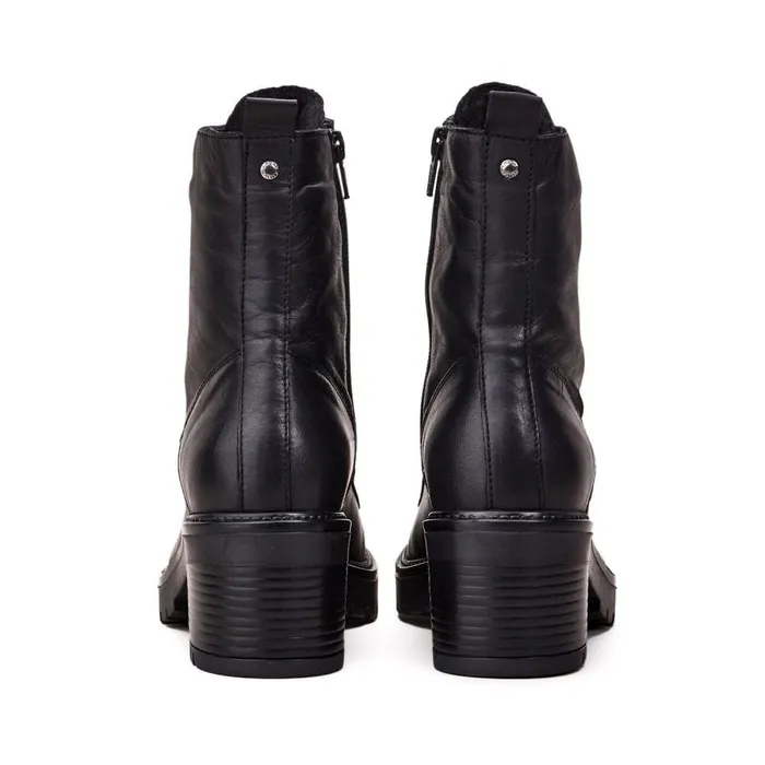 MidCalf Boots Women Moda In Pelle Bellzie Black Leather