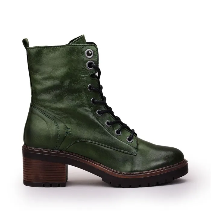 MidCalf Boots Women Moda In Pelle Bellzie Green Leather