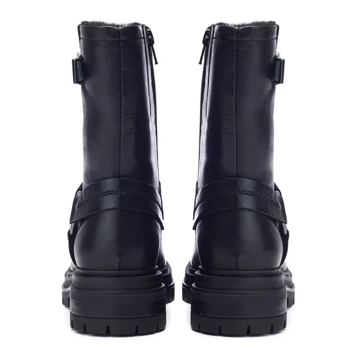 MidCalf Boots Women Moda In Pelle Olencia Black Leather