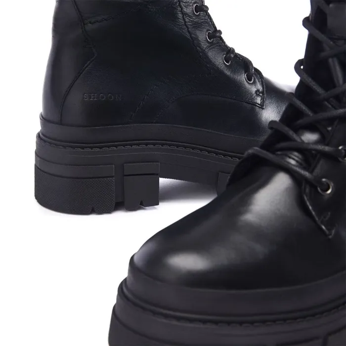 MidCalf Boots Women Moda In Pelle Shoon Sh Ocker Black Leather MidCalf Boots Women Moda In Pelle Shoon Sh Ocker Black Leather