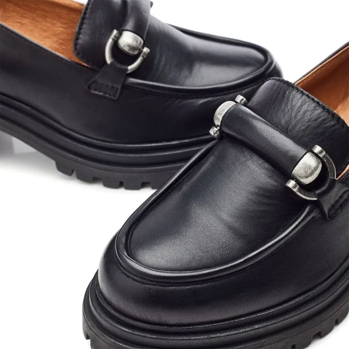 Mid Heel Shoes Women Moda In Pelle Eleanore Black Leather