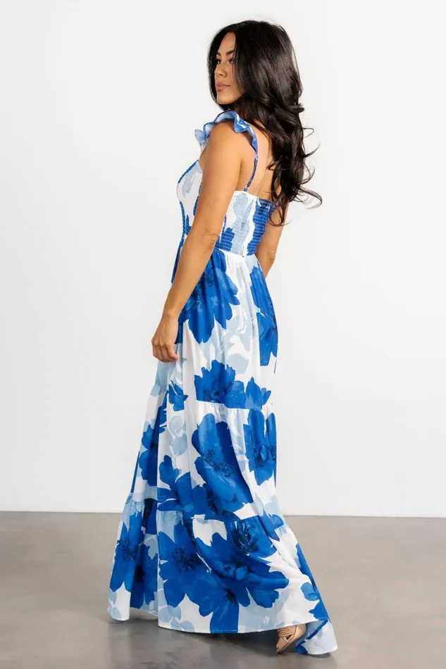 Mikaela Maxi Dress Blue Floral Women Baltic Born Bump Friendly Mikaela Maxi Dress Blue Floral Women Baltic Born Bump Friendly