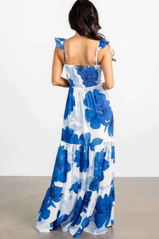 Mikaela Maxi Dress Blue Floral Women Baltic Born Bump Friendly Mikaela Maxi Dress Blue Floral Women Baltic Born Bump Friendly
