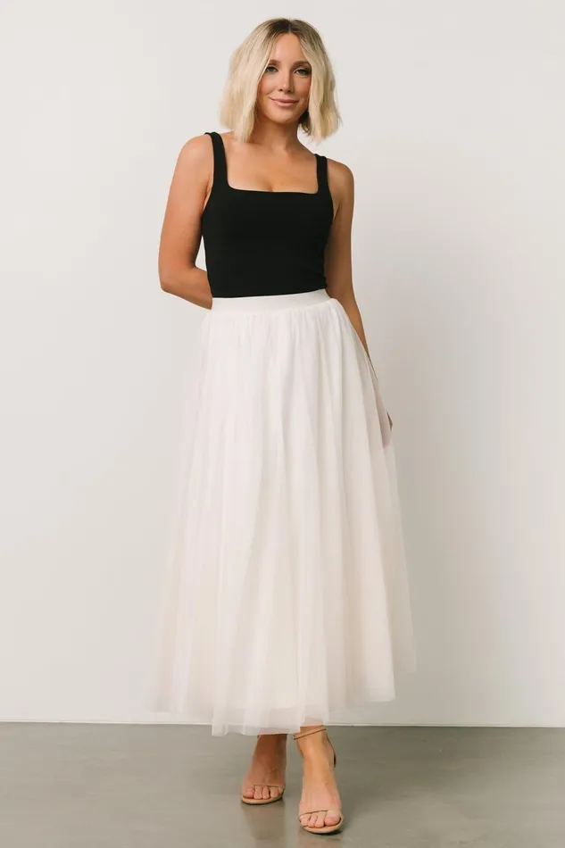 Mila Tulle Skirt Cream Women Baltic Born Skirts Mila Tulle Skirt Cream Women Baltic Born Skirts