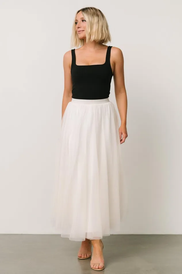 Mila Tulle Skirt Cream Women Baltic Born Skirts Mila Tulle Skirt Cream Women Baltic Born Skirts